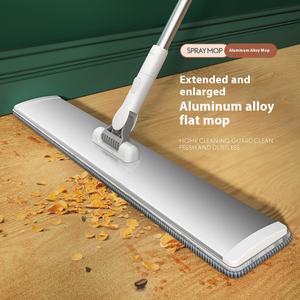 Vente en gros de serpillière en alliage d'aluminium rectangle plat mains libres pour le lavage des sols en bois avec tête de serpillière pour la <span class=keywords><strong>maison</strong></span> - Product Image 1