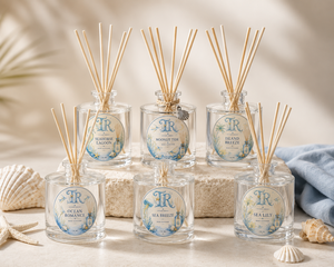 Luxury Ocean Series Glass <b>Reed</b> <b>Diffuser</b> Set For Modern Home Decor Wholesale Private Label Premium Realistic Sea Breeze Set - Product Image 4