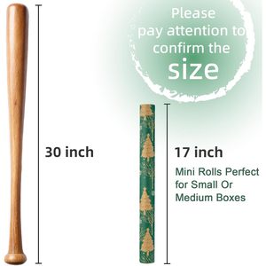 MAYPLUSS Green Kraft Christmas <b>Wrapping</b> <b>Paper</b> 17Inch X 33Feet Recyclable Matte Holiday Gift Wrap - Product Image 4