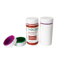 Vente en gros de flacons en plastique HDPE pour pilules, contenants pour capsules de vitamines, emballages pour compléments alimentaires et médicaments, à large ouverture