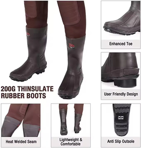 <span class=keywords><strong>Cuissardes</strong></span> de pêche en néoprène pour hommes avec <span class=keywords><strong>bottes</strong></span> à crampons pied de botte imperméable <span class=keywords><strong>cuissardes</strong></span> pour hommes et femmes - Product Image 5