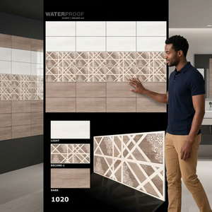 Azulejos de Mosaico Cerámico Modernos OEM ODM de 300x600mm, Ladrillo Refractario Esmaltado Digital para Decoración de Paredes Interiores, Baños y Exteriores - Product Image 1