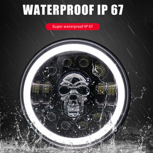 Sistema de Iluminación para Motocicleta Skull Ghost de 7 Pulgadas, Luces LED de 12 Voltios, Faro Delantero Blanco para Motocicletas - Product Image 4