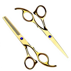Ciseaux de coiffure professionnels japonais en or rose de 6 pouces pour droitiers, pliables, 32 dents, manche court, respectueux de l'environnement, VG10 - Product Image 3