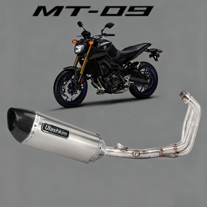 Échappement pour moto, système d'échappement complet, tuyau de liaison pour Yamaha MT-09 FZ-09 <span class=keywords><strong>MT09</strong></span> FZ09, pas <span class=keywords><strong>Tracer</strong></span> 14-18, silencieux d'échappement - Product Image 1