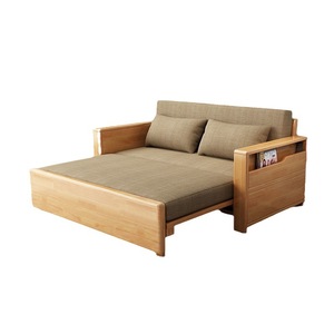 Solid Wood Multifunctional Folding Sofa <b>Bed</b> Dual Purpose Pull Out Couch <b>Space</b> <b>Saving</b> Furniture For Small Living Room Study - Product Image 4