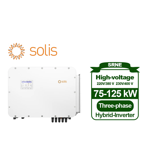 Europe Market Use Solis 100kw 125kw High Voltage Solar Inverter S6-EH3P(75-125)K10-NV-YD-H for Industrial and Commercial Use
