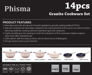 Juego de Utensilios de Cocina de 14 Piezas con Revestimiento de Granito de Lujo, Versátil, Libre de PFOA, Antiadherente, No <span class=keywords><strong>Tóxico</strong></span>, con Fondo de Inducción, Gran Venta - Product Image 4