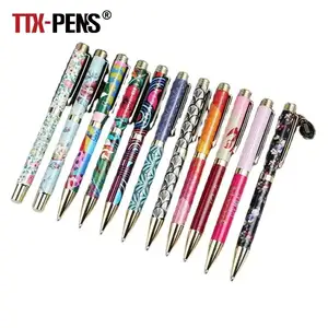 TTX all'ingrosso Spot Supply penna a sfera multicolore Logo personalizzato penna in metallo con firma creativa