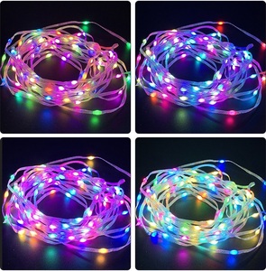 Guirlande lumineuse LED solaire extérieure étanche en cuir pour jardin, cour, camping, décoration, vente directe d'usine, télécommande - Product Image 4