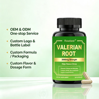 Capsules végétaliennes d'extrait de racine de valériane en gros, marque privée OEM, pour la relaxation, le sommeil et la santé, complément alimentaire à base de plantes