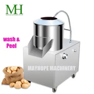 Máquina peladora de patatas, industria, limpieza de jengibre completamente automática, lavadora de patatas, peladora