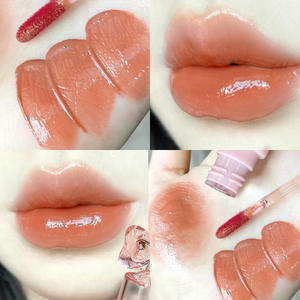 Brillo de labios rosa brillante con lazo vegano, brillo de labios bonito, Etiqueta Privada, brillo de labios extremo al por mayor vegano natural al por mayor - Product Image 2