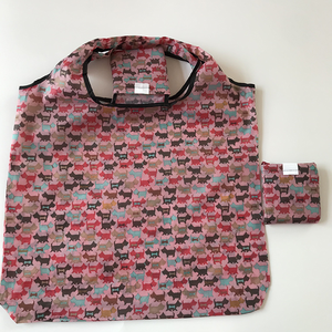 热升华印花定制圆点图案190T涤纶面料方形折叠袋环保可回收男女通用购物袋 - Product Image 3