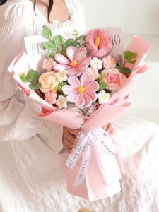 Ramo <span class=keywords><strong>de</strong></span> Rosas Gerbera Artificiales Hechas <span class=keywords><strong>a</strong></span> Mano con <span class=keywords><strong>Ganchillo</strong></span>, Decorativas para Navidad, Graduación, <span class=keywords><strong>A</strong></span>ño Nuevo, Pascua, San Valentín, Venta al por Mayor - Product Image 6