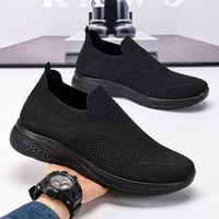 2026 Sneaker Calza Uomo Flyknit Slip On Platform Imbottita Traspirante Taglie Extra Grandi Camminata