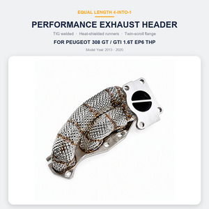 Collecteur d'échappement turbo isolé 4-into-1 soudé TIG à longueur égale pour Peugeot <span class=keywords><strong>308</strong></span> GT <span class=keywords><strong>GTI</strong></span> 1.6T EP6 THP SUS304 2013-2020 - Product Image 3