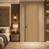 Portes intérieures en bois MDF écologiques de style minimaliste, acceptant les commandes OEM et ODM, pour projets hôteliers