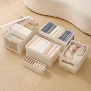 Oxford Cloth Collapsible Wardrobe Organizer <b>Clothes</b> Storage <b>Box</b> with Clear Windows - Product Image 5