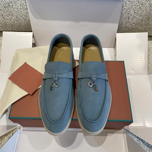 Zapatos de diseñador de lujo, mocasines clásicos de cuero genuino, zapatos casuales planos de alta gama para hombre y mujer, de talla grande. - Product Image 5