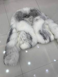 フォックスファーコートレディーストップス長袖ふっくらクロスフォックスファーコート - Product Image 4