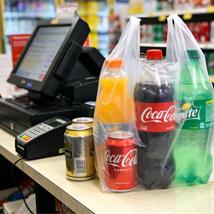 Factory Direct Wholesale Durable PE Plastic Vest <b>Bags</b> with Hand Length Handle and Screen Printing Custom Logo for Supermarket - Product Image 1