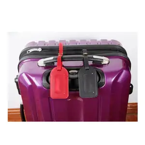 Toptan kişiselleştirilmiş özel PU deri bavul seyahat bagaj isim etiketi etiketi