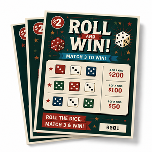 Wholesale Instant Prize Winning Three Windows Pull Tab Card Custom Patterns Variable Data Tear Off Tickets For Fundraising - Product Image 3