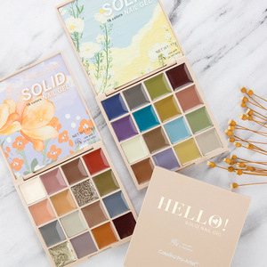 Kit de 16 Couleurs de Vernis à Ongles en Gel Crème – Nuances Grises, Roses, Marron, Bleu, <span class=keywords><strong>Noir</strong></span>, <span class=keywords><strong>Pailleté</strong></span> – Palette de Manucure Solide en Gel Crème - Product Image 1