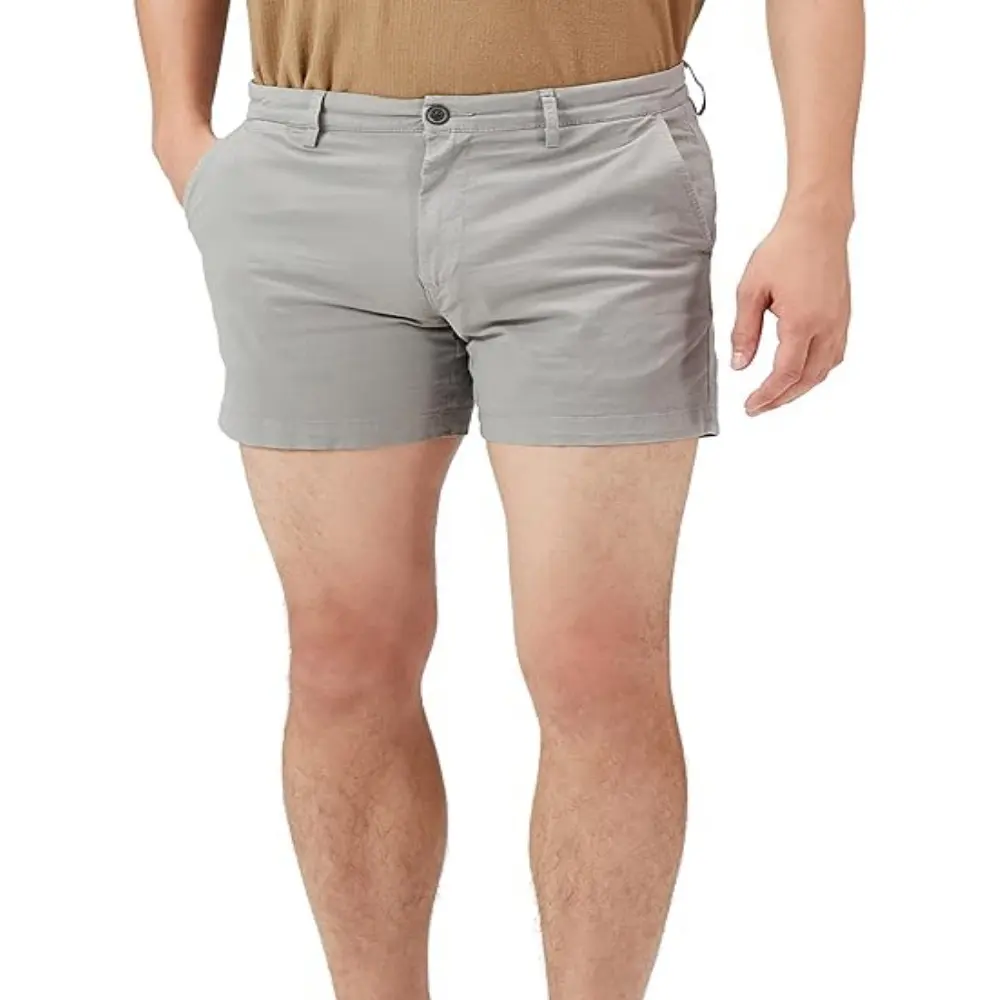 Slim-Fit 5" masculino frente plana confortável estiramento Chino Short