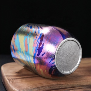 Taza de Café de Viaje de Doble Pared de Titanio con Tapa, Mini Botella de Agua, Taza Térmica Aislada con Impresión de Seda para Hogar y Oficina - Product Image 3