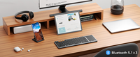 Clavier BT pliable ultra-fin à structure ciseaux, sans fil, rechargeable, avec pavé tactile