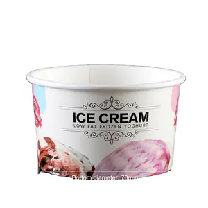 Giấy ice cream tubs và nắp đậy kích cỡ khác nhau