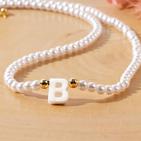 Go2boho Faux Perles Pile Bijoux Fabriqué À La Main Élégant Mode A-Z Shell Lettres Boho 2024 Nouveaux Colliers De Perles Pour Femmes Hommes