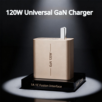 Chargeur GaN A+C 120W entièrement compatible pour Honor, OPPO, Realme, OnePlus, ordinateurs portables, téléphones mobiles, Samsung, Apple, charge super rapide 6A