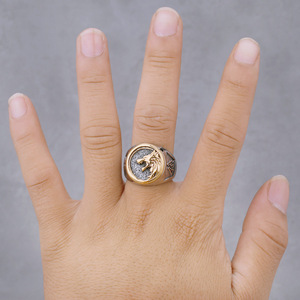 Viking Odin Animal <strong>Wolf</strong> Punk Waterproof 316l Stainless Steel Non Tarnish Fine Fashion Jewelry <strong>Rings</strong> for <strong>Mens</strong> Wholesale 2025 - Product Image 2