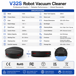 Robot <span class=keywords><strong>aspirateur</strong></span> intelligent entièrement automatique certifié RoHS, prix bas, livraison gratuite, mini <span class=keywords><strong>aspirateur</strong></span> robot 3 en 1 avec réservoir d'<span class=keywords><strong>eau</strong></span> - Product Image 4