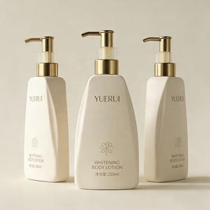 YUERUI Flacon vide de luxe pour lotion corporelle avec <span class=keywords><strong>pompe</strong></span> dorée 250ml, design unique, pour huile essentielle et crème pour les mains - Product Image 1