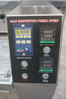 Four à convoyeur continu commercial à gaz et électrique, pour pain pita et pizza, avec plateau en pierre et support