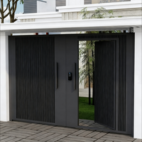 Puerta Batiente Manual de Aluminio para Patio de Apartamento, Villa, Exterior - Diseño Moderno, Entrada de Seguridad para Escuelas
