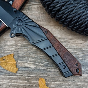 Couteau pliant de camping extérieur 368 poches, acier 5Cr13Mov, manche en acier inoxydable 420, DIY OEM, survie, chasse - Product Image 4
