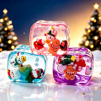 Jouets Squishy Transfrontaliers de Noël : Blocs Anti-Stress en Caoutchouc en Forme de Sucre de Malt et de Glaçons, Père Noël, à Rebond Lent