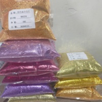 Penjualan Panas Bubuk Glitter Holografik Macaroon Chunky Mix Hitam untuk Tumbler PET Kemasan Kerajinan 1/2 Kilogram Pabrik