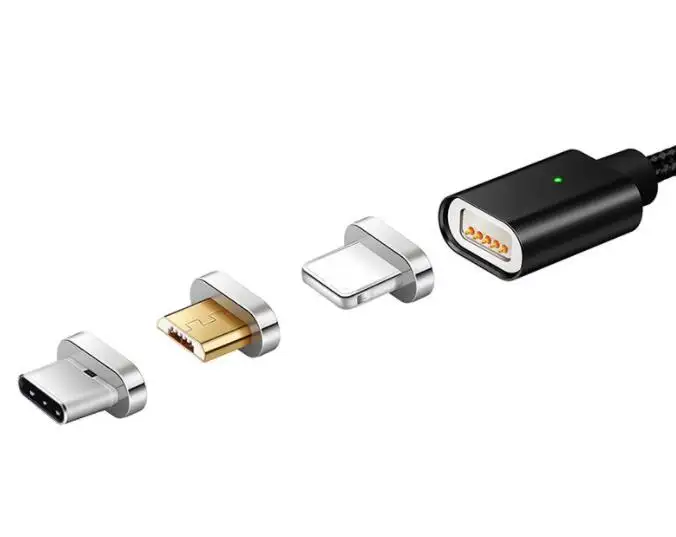 Kabel pengisi daya USB magnetik 3 in 1 untuk ponsel