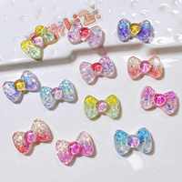 Breloques en résine avec paillettes et sequins, motifs de dessins animés, pour la décoration DIY de coques de téléphone, pinces à cheveux et tasses