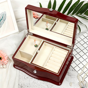 Recyclable Modern Wood Musical Jewelry <b>Boxes</b> Custom Inner Lining For Mothers Day Valentine And Children Holiday Gifts - Product Image 1