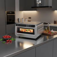 Four à pizza professionnel 17L Four électrique haute température Four à convection Grille-pain Contrôle numérique Multifonctionnel avec fonction de cuisson