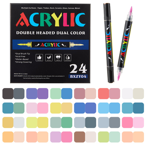 Highlighters Marker <strong>Pen</strong> with Dual <strong>Brush</strong> Tips Dual Colors Acrylic Marker <strong>Pen</strong> Automatic <strong>Ink</strong> Control for DIY Crafts Art Drawing <strong>Pen</strong> - Product Image 6