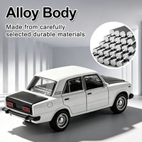 JUNRONG Modelo de Coche Lada a Escala 1/36 con Luces Intermitentes, Sonido y Luz, de Aleación Fundida a Presión, Juguete Clásico para Niños