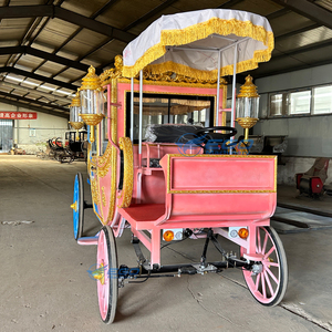 Nouvelle calèche de luxe pour mariage avec 4 roues en acier, idéale pour les visites royales et les chariots tirés par des chevaux, à vendre - Product Image 5